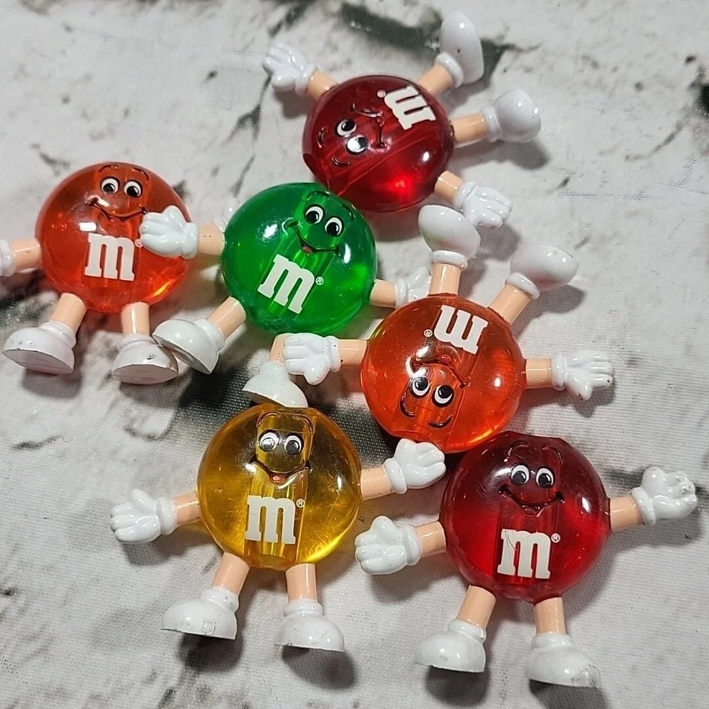 Vintage M&Ms Christmas String Light Covers Lot Of 6 Transparent Acrylic Candy